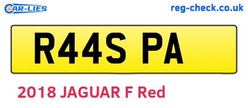 R44SPA are the vehicle registration plates.