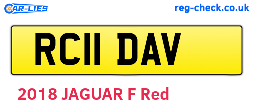 RC11DAV are the vehicle registration plates.