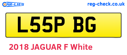 L55PBG are the vehicle registration plates.