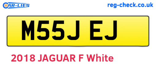 M55JEJ are the vehicle registration plates.