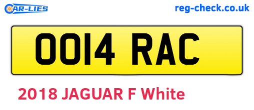 OO14RAC are the vehicle registration plates.