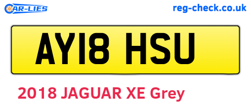 AY18HSU are the vehicle registration plates.