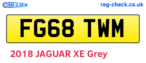 FG68TWM are the vehicle registration plates.