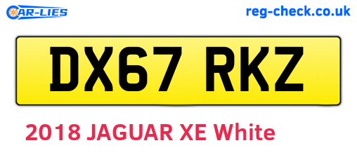 DX67RKZ are the vehicle registration plates.