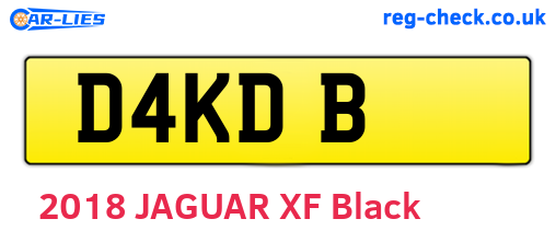 D4KDB are the vehicle registration plates.