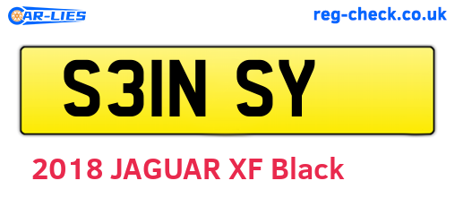 S31NSY are the vehicle registration plates.