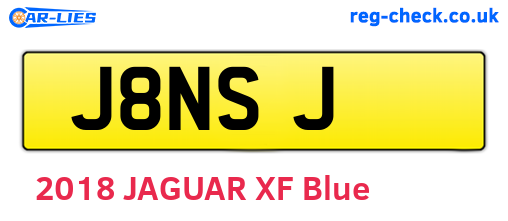 J8NSJ are the vehicle registration plates.