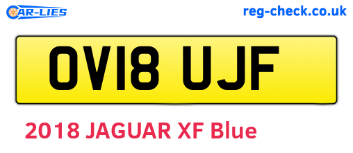 OV18UJF are the vehicle registration plates.