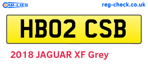 HB02CSB are the vehicle registration plates.