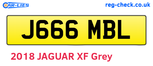 J666MBL are the vehicle registration plates.