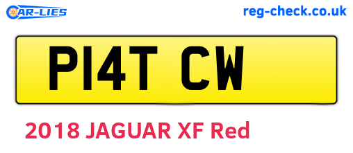 P14TCW are the vehicle registration plates.