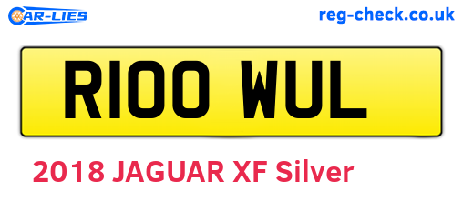 R100WUL are the vehicle registration plates.