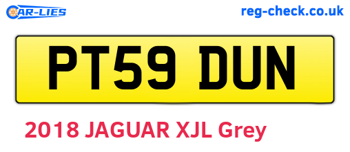 PT59DUN are the vehicle registration plates.