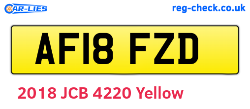 AF18FZD are the vehicle registration plates.