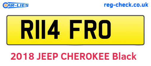 R114FRO are the vehicle registration plates.