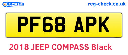 PF68APK are the vehicle registration plates.