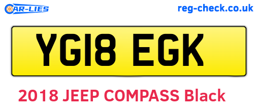 YG18EGK are the vehicle registration plates.