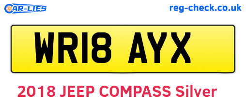 WR18AYX are the vehicle registration plates.