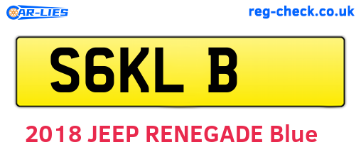 S6KLB are the vehicle registration plates.