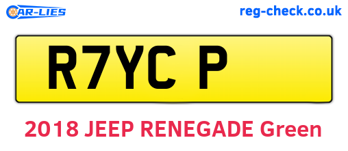 R7YCP are the vehicle registration plates.