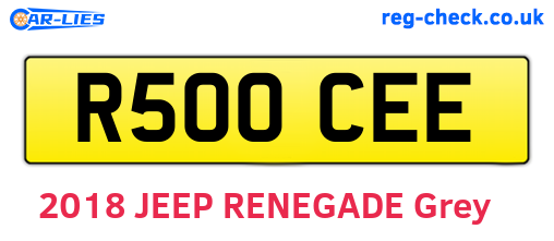 R500CEE are the vehicle registration plates.