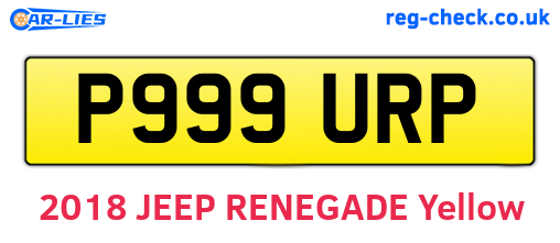 P999URP are the vehicle registration plates.