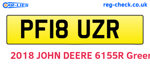 PF18UZR are the vehicle registration plates.
