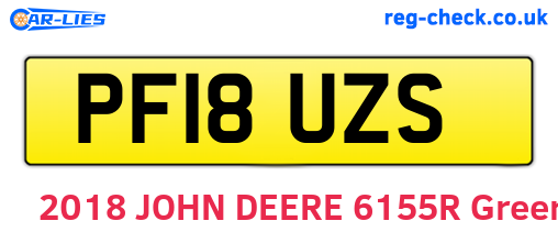 PF18UZS are the vehicle registration plates.