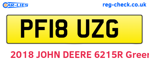 PF18UZG are the vehicle registration plates.