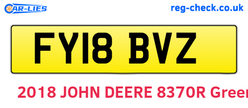FY18BVZ are the vehicle registration plates.