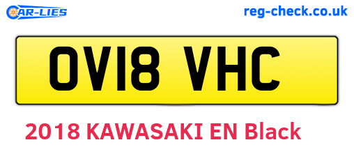OV18VHC are the vehicle registration plates.