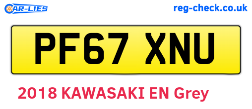PF67XNU are the vehicle registration plates.