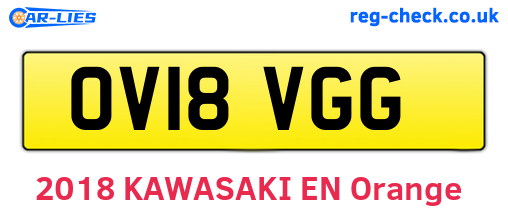 OV18VGG are the vehicle registration plates.