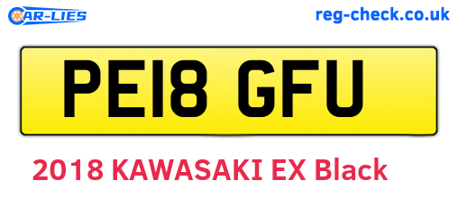PE18GFU are the vehicle registration plates.
