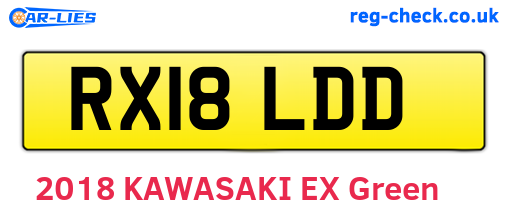 RX18LDD are the vehicle registration plates.