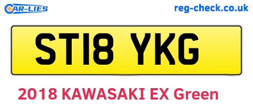 ST18YKG are the vehicle registration plates.