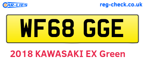 WF68GGE are the vehicle registration plates.