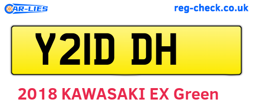 Y21DDH are the vehicle registration plates.