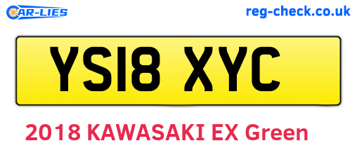 YS18XYC are the vehicle registration plates.