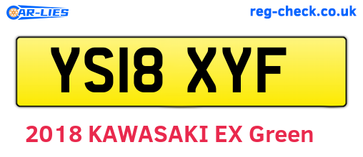 YS18XYF are the vehicle registration plates.