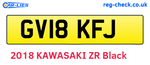 GV18KFJ are the vehicle registration plates.