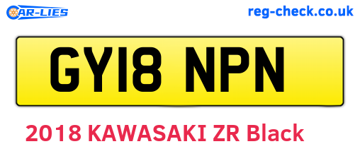 GY18NPN are the vehicle registration plates.