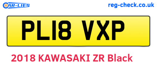 PL18VXP are the vehicle registration plates.