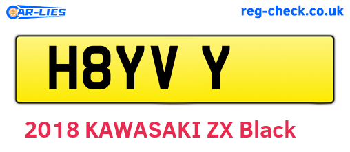 H8YVY are the vehicle registration plates.