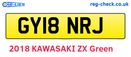 GY18NRJ are the vehicle registration plates.