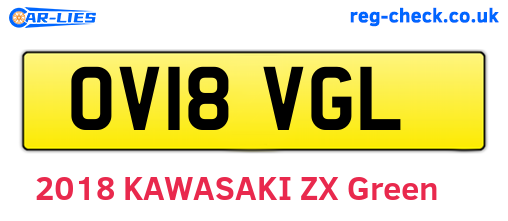 OV18VGL are the vehicle registration plates.