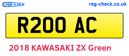 R20OAC are the vehicle registration plates.