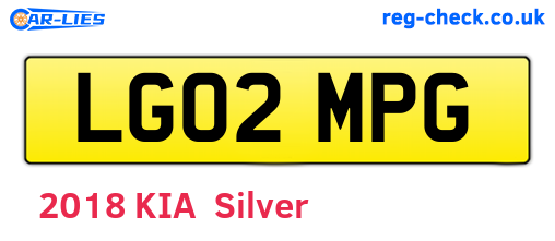 LG02MPG are the vehicle registration plates.