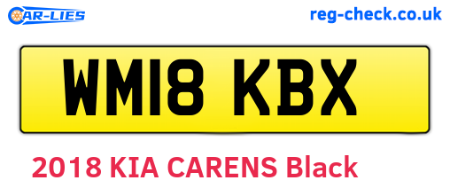 WM18KBX are the vehicle registration plates.