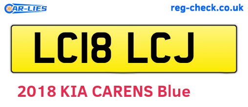 LC18LCJ are the vehicle registration plates.